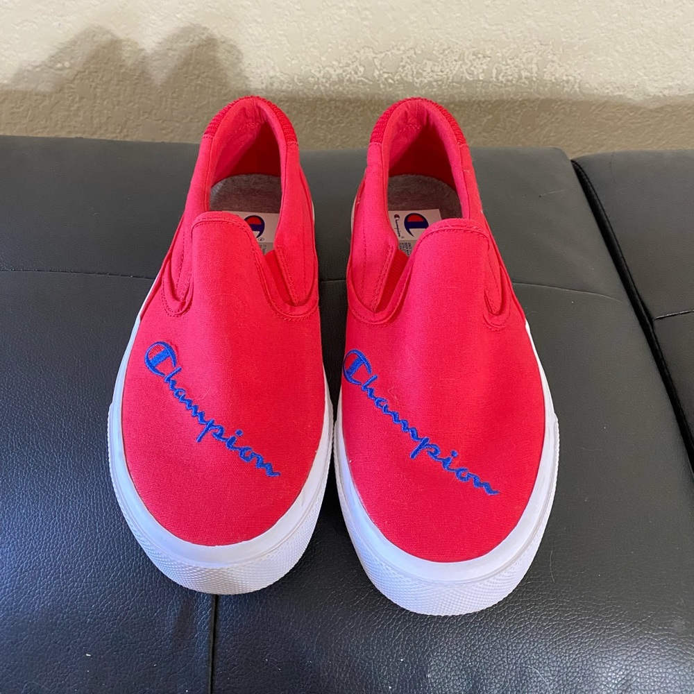 Mens Champion Red slip on casual shoes